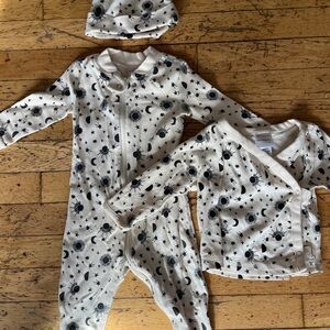 Hanna Andersson Onesie, shirt, hat set